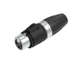 SEETRONIC Serie W &bull; XLR3 fiche femelle chrome contacts or IP65-connecteurs-xlr