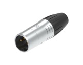 SEETRONIC Serie W &bull; XLR3 fiche m&acirc;le chrome contacts or IP65-connecteurs-xlr