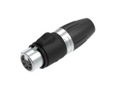 SEETRONIC Serie W &bull; XLR5 fiche femelle chrome contacts or IP65-connecteurs-xlr