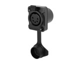 SEETRONIC Serie W &bull; XLR5 embase femelle noir contacts or IP65-connecteurs-xlr
