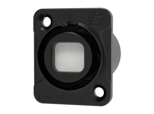 SEETRONIC &bull; Embase noir travers&eacute; fibre optique Quad LC