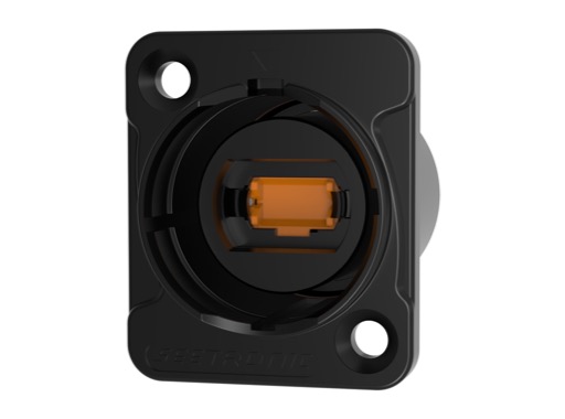 SEETRONIC &bull; Embase noir travers&eacute; 12 fibres optique