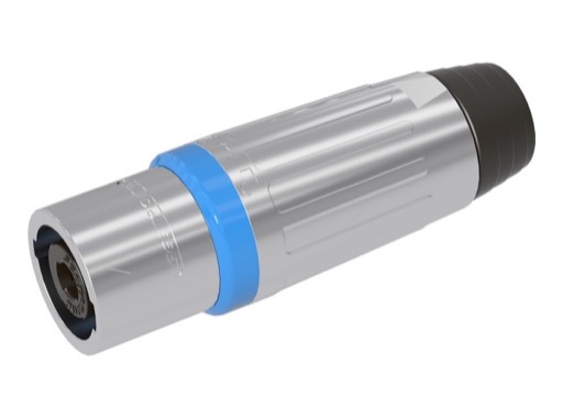SEETRONIC &bull; Fiche m&acirc;le 4 poles nickel pour haut parleur