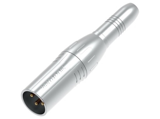 SEETRONIC &bull; Adaptateur m&eacute;tal XLR3 m&acirc;le - jack 6.35mm femelle