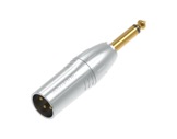 SEETRONIC &bull; Adaptateur m&eacute;tal XLR3 m&acirc;le - jack 6.35mm mono m&acirc;le-adaptateurs