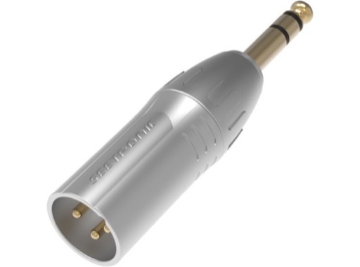 SEETRONIC &bull; Adaptateur m&eacute;tal XLR3 m&acirc;le - jack 6.35mm stereo m&acirc;le