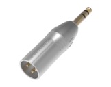 SEETRONIC &bull; Adaptateur m&eacute;tal XLR3 m&acirc;le - jack 6.35mm stereo m&acirc;le-xlr