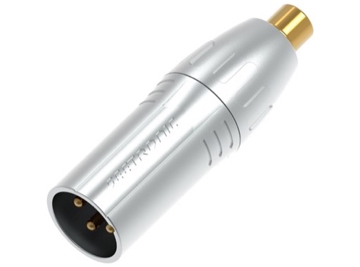 SEETRONIC &bull; Adaptateur m&eacute;tal XLR3 m&acirc;le - RCA femelle