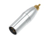 SEETRONIC &bull; Adaptateur m&eacute;tal XLR3 m&acirc;le - RCA m&acirc;le-adaptateurs