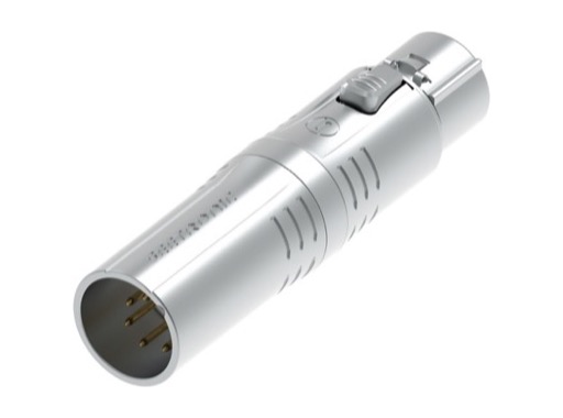 SEETRONIC &bull; Adaptateur m&eacute;tal XLR5 m&acirc;le - XLR3 femelle