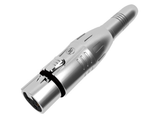 SEETRONIC &bull; Adaptateur m&eacute;tal XLR3 femelle - jack 6.35mm femelle