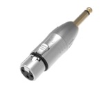 SEETRONIC &bull; Adaptateur m&eacute;tal XLR3 femelle - jack 6.35mm mono m&acirc;le-adaptateurs