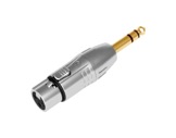 SEETRONIC &bull; Adaptateur m&eacute;tal XLR3 femelle - jack 6.35mm stereo m&acirc;le-adaptateurs