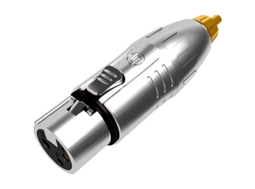 SEETRONIC &bull; Adaptateur m&eacute;tal XLR3 femelle - RCA m&acirc;le