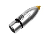 SEETRONIC &bull; Adaptateur m&eacute;tal XLR3 femelle - RCA m&acirc;le-adaptateurs