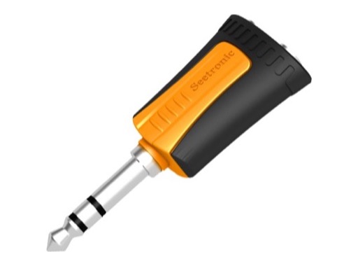 SEETRONIC &bull; Adaptateur Plastic jack 6.35mm m&acirc;le - 2 jacks 3.5mm femelles