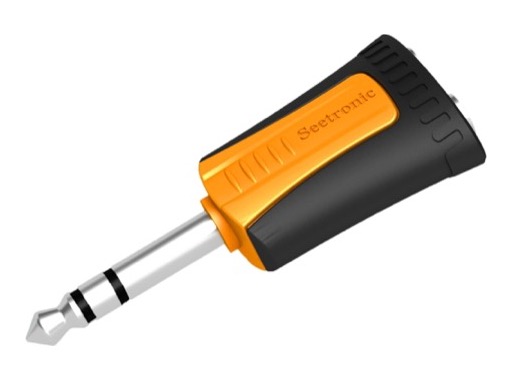SEETRONIC &bull; Adaptateur Plastic jack 6.35mm m&acirc;le - 2 jacks 6.35 mm femelles