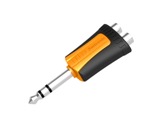 SEETRONIC &bull; Adaptateur Plastic jack 6.35mm m&acirc;le - 2 RCA femelles-adaptateurs