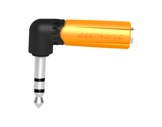 SEETRONIC &bull; Adaptateur Plastic jack 6.35mm m&acirc;le - jack 6.35mm femelle angle droit-jack-din