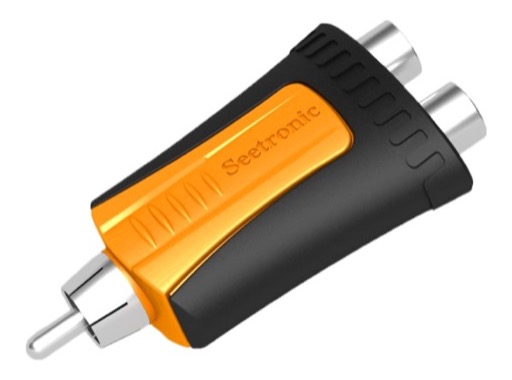 SEETRONIC &bull; Adaptateur Plastic RCA m&acirc;le - 2 RCA femelles
