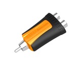 SEETRONIC &bull; Adaptateur Plastic RCA m&acirc;le - 2 RCA femelles-adaptateurs
