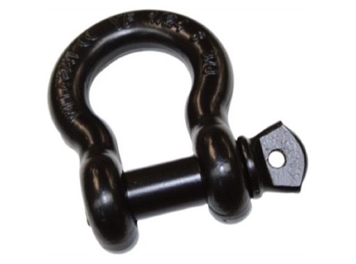 MANILLE &bull; &Oslash; manille lyres noire Haute resistance 11 mm CMU 1 T
