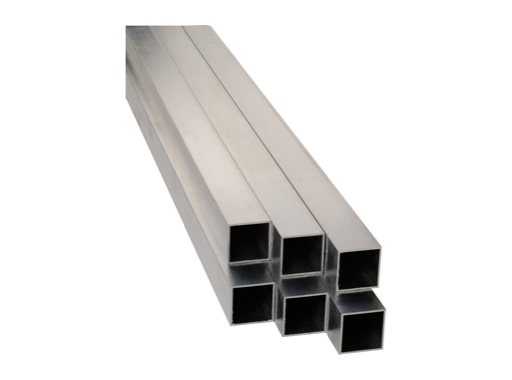 Barre aluminium carrée 2 mètres 50 x 50 mm épaisseur 2 mm
