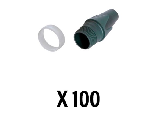 NEUTRIK • Boite de 100 manchons noir avec bague transparente série XX
