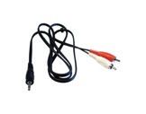 Cordon &bull; 2 RCA m&acirc;le / Jack 3,5 Lg 1,50m-cables-moules