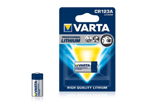VARTA • Pile Lithium photo 3V mAh1,3 Ø17,1 H34,5 blister x 1