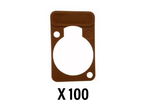 NEUTRIK • Boite de 100 supports marquages marron serie D