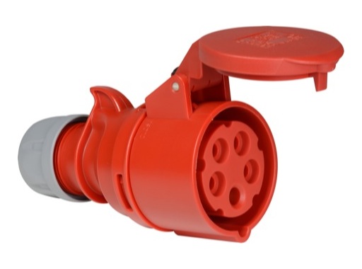 PCE • Prolongateur femelle CEE17 380V 16A 3P+T+N IP44 ROUGE
