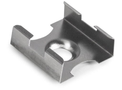 Clip fixation chrome mat pour profil&eacute; gamme SILER - KLUS